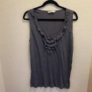 Beautiful gray ruffle blouse